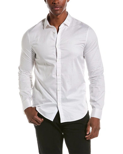 Armani Exchange Slim Fit Woven Shirt In White