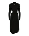 Off-white Black Cut-out Midi Dress In Black