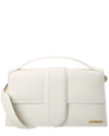 Jacquemus Le Bambino Croc-embossed Leather Shoulder Bag In White