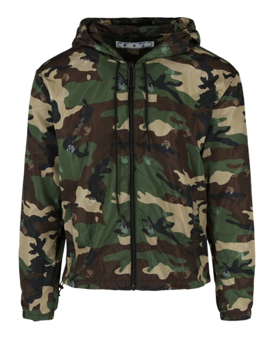 Off-white Camo Track Jacket In Green