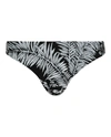Palm Angels Tropical Print Bikini Bottoms In Black
