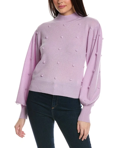 Brodie Cashmere Bonny Bobble Cashmere Sweater In Purple
