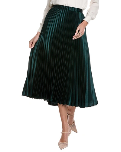Anne Klein Pleated Skirt In Green