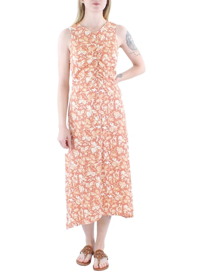 Soft Joie Elliot Womens Floral Sleeveless Midi Dress In Multi