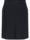 Valentino Bermuda Shorts In Silk With All-over Toile Iconographe Pattern In Black