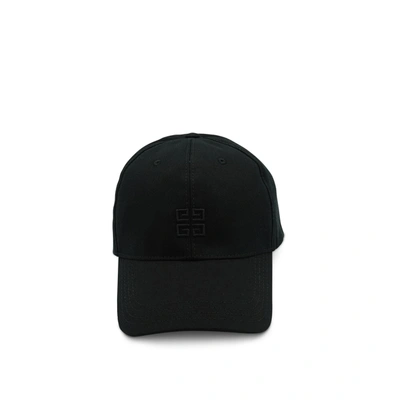 Givenchy Curved Cap With 4g Block Closure In Black