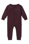 Mori Rib Fitted One-piece Pajamas In Berry