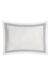 Matouk Ambrose 600 Thread Count Egyptian Cotton Sham In Bone/ Silver