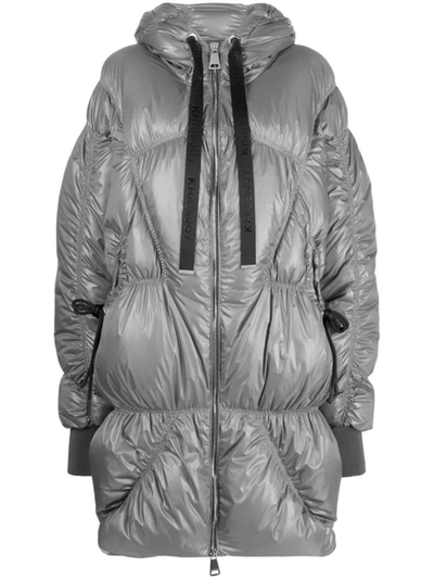 Khrisjoy Metallic-effect Padded Coat In Grey