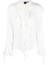 Pinko Ruffled Detailed Blouse In White