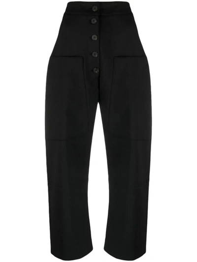 Studio Nicholson Trousers - Wide Crop Trouser In Black
