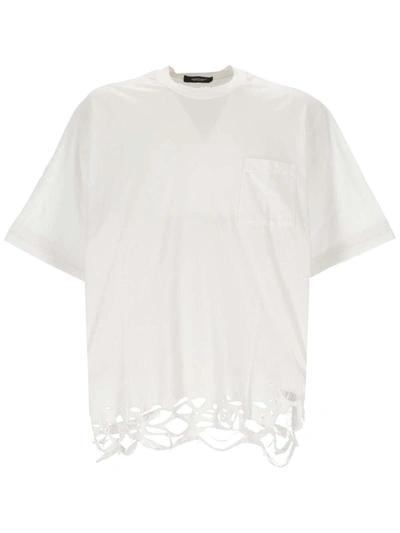 Undercover White Ripped T-shirt
