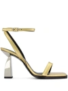 Nodaleto Angel E 90mm Metallic Sandals In Gold Nappa