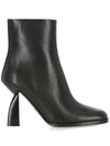Nodaleto Sculpted-heel Ankle Boots In Black Soul