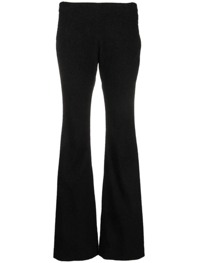 Patou Low Rise Flared Trousers In Black