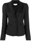 Patrizia Pepe Single-breasted Tailored Blazer In Black
