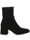 Stuart Weitzman Flareblock Ankle Boots In Black