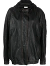 The Mannei Batumi Drawstring-hood Leather Jacket