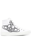 Vivienne Westwood Plimsoll High Top Canvas Man Sneakers White Size 12 Textile Fibers In Optic White