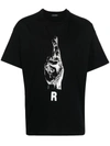 Raf Simons Hand Sign Short-sleeve T-shirt In Black