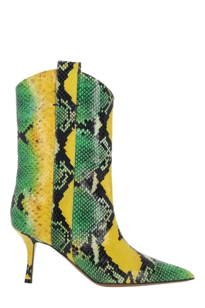 The Saddler Stiefel Mit Print In Yellow