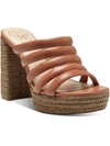 VINCE CAMUTO PATREST WOMENS LEATHER STRAPPY ESPADRILLE HEELS