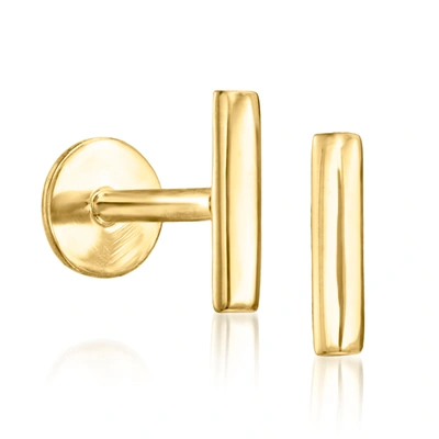 Rs Pure By Ross-simons 14kt Yellow Gold Bar Earrings