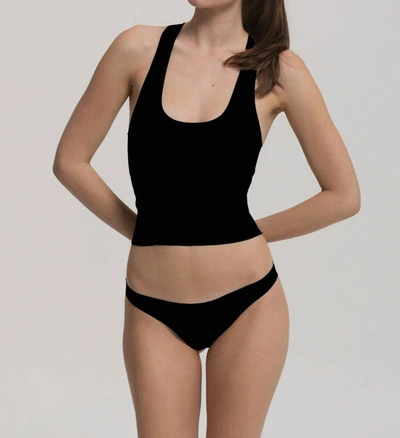 Cali Dreaming Low Rise Bottom, Neoprene Swim In Black