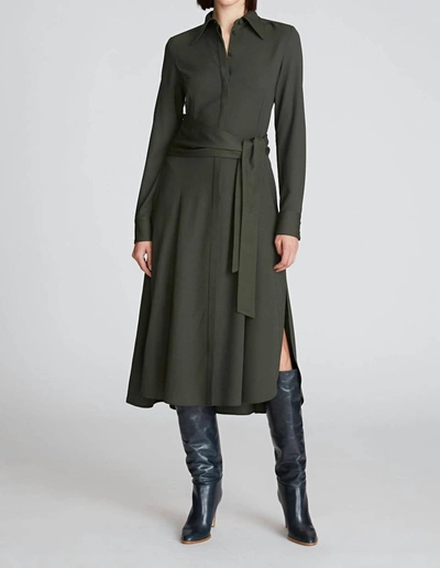 Halston Heritage Kori Dress In Forest In Green