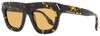 Victoria Beckham 51mm Sculptural Square Sunglasses In Multi