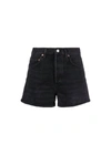 Agolde Five-pocket Denim Shorts In Multi