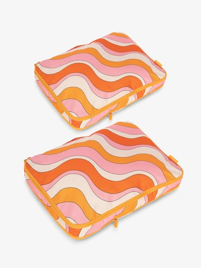 Calpak Large Compression Packing Cubes In Retro Sunset