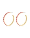 Luv Aj Enamel Cz Xl Pyramid Stud Hoops In Gold