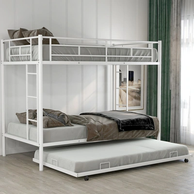 Simplie Fun Twin Over Twin Bunk Bed With Trundle