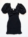 Cleobella Camryn Mini Dress In Charcoal In Black