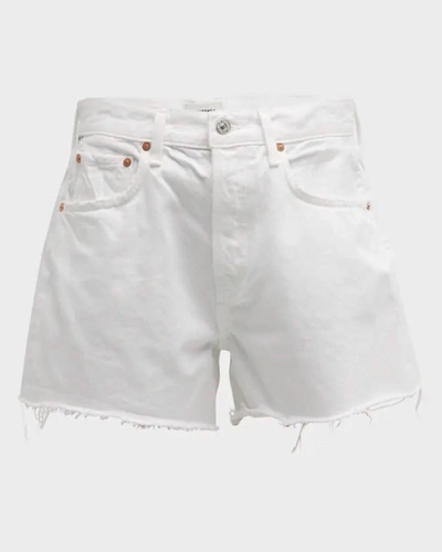 Citizens Of Humanity Annabelle Raw-edge Denim Shorts In Multi