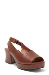 Jeffrey Campbell Extendo Slingback Platform Sandal In Brown