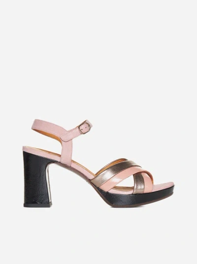 Chie Mihara Kinyol Leather Sandals In Pink,multicolor