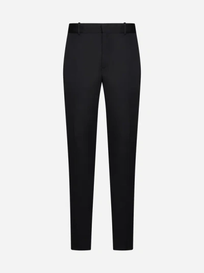 Alexander Mcqueen Wool Trousers In Black