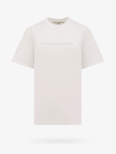 Stella Mccartney Glitter Logo T-shirt In White
