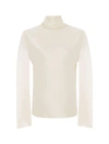 SAINT LAURENT BLOUSE WITH HOODED BACK COLLAR IN SILK CREPE SATIN