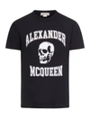 Alexander Mcqueen Alexander Mc Queen Skull T Shirt In Black,white