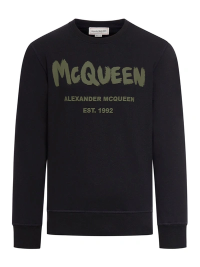 Alexander Mcqueen Sweatshirt With Logo In Black