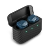 Master & Dynamic ® Mw09 Wireless Earphones In Blue/kevlar® Fiber Case