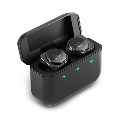 Master & Dynamic ® Mw09 Wireless Earphones In Black/black Aluminum Case