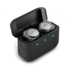 Master & Dynamic ® Mw09 Wireless Earphones In Gunmetal/kevlar® Fiber Case