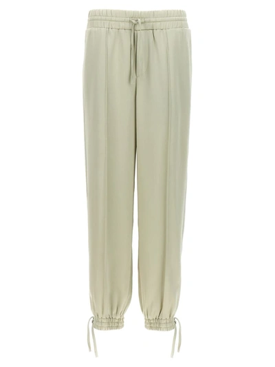Jil Sander Lightweight Relaxed Fit Joggers With Elastic Details In Green