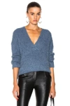 DION LEE DION LEE SHEARLING BOUCLE SWEATER IN BLUE,A7144P17