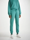 DEREK ROSE DEREK ROSE WOMEN'S SWEATPANTS QUINN COTTON MODAL STRETCH TEAL