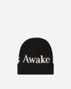 Awake Ny Black Logo Beanie In Black